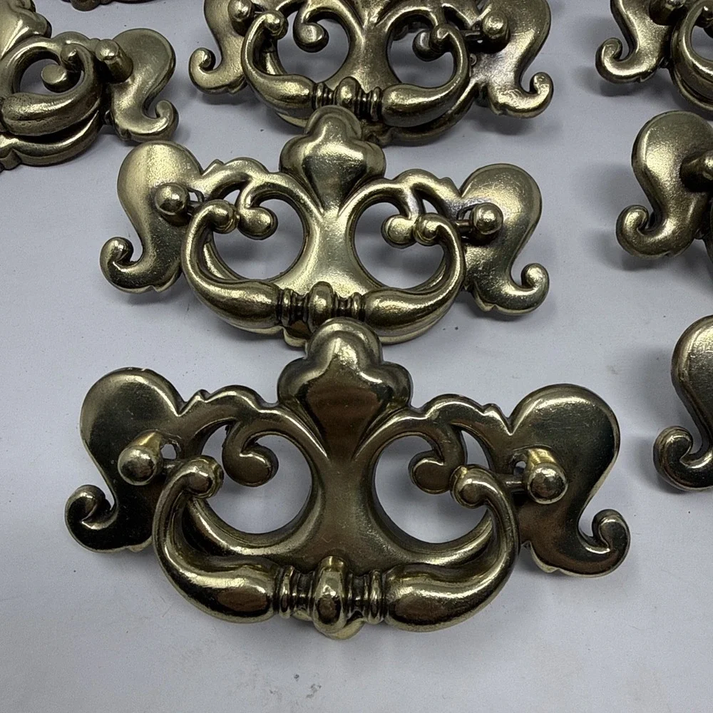 14 Chippendale Bat Wing Drop Handle Cabinet Drawer Pull Brass 3 Inch Center